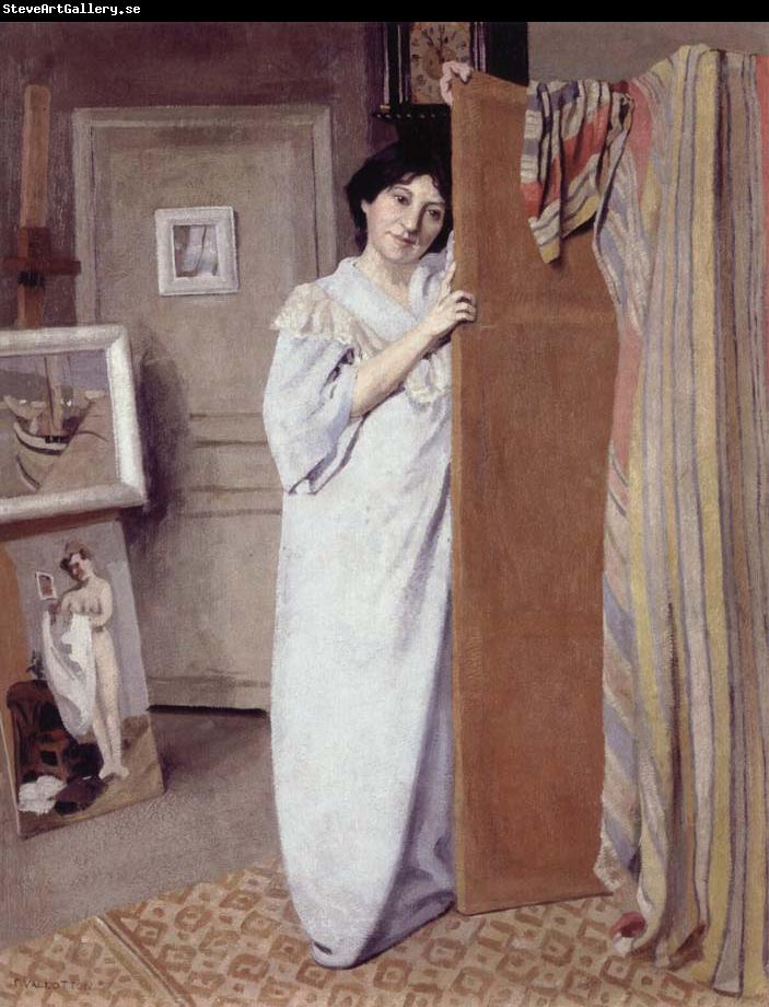 Felix Vallotton Gabrielle Vallotton in the Studio